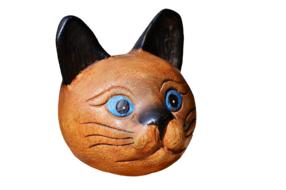 Cat Wood Deco face