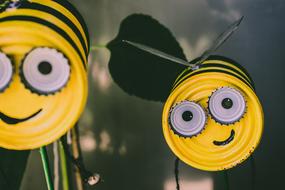 funny Bees, handmade garden decoration