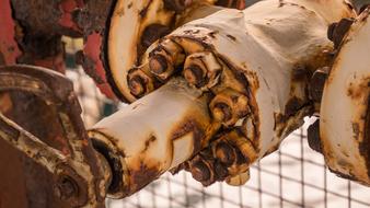 rusty industrial screws and nuts