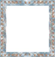 blue photo frame with pattern