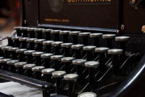 round keys of a vintage typewriter