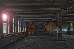 dilapidated abandoned industrial enterprise