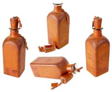 Clay Bottle with cork, 3d render
