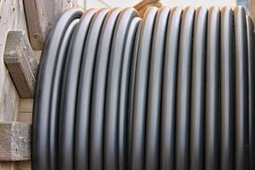 Electricity Cables on a wood