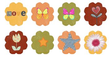 clipart of butterfly labels