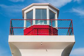 Lighthouse Sky red