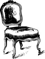 chair fancy vintage furniture room drawing