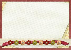 drawing vintage red bow drawing