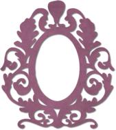 frame burgundy ornate drawing