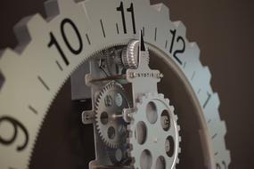 gears of analog clock, detail