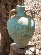 antique light blue jug