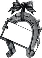 horseshoe vintage old drawing