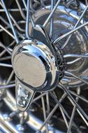 vintage car chrome wheel