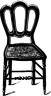 vintage chair, black and white drawing