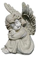 sculpture of an angel on a white background