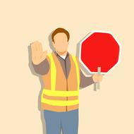 crossing guard sign drawing