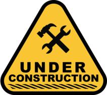 under construction sign road sign
