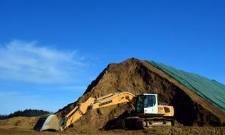 Excavators in Clay Open Pit