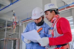 people working on Construction of Building