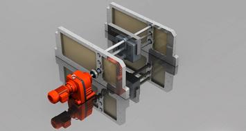motor and transmission, 3d render