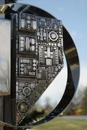 metal sculpture outdoor, technology