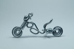 motorcycle made of wire