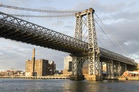 steel Manhattan bridge in NY