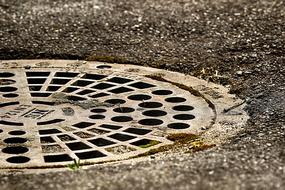 Cover of Manhole on pavement