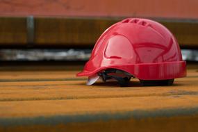 red protection helmet