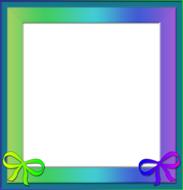 frame scrapbook green blue drawing