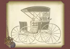 vintage greeting car drawing