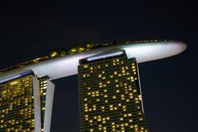 landmark of Singapore at night