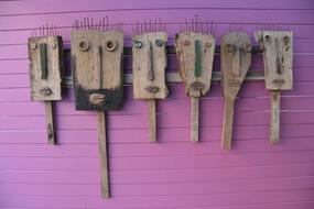 Art Wood Sculpture face