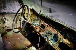 Old Rusty car interior