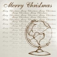 background christmas merry text drawing