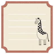 giraffe kids tag label drawing