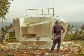 working sculptor, sculpture park, ayia napa, cyprus