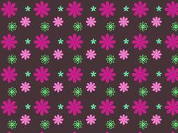 clipart of green and pink flowers background