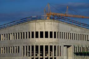 Cement Shell Houses and crane