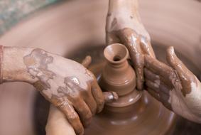 Potter Clay Making hands