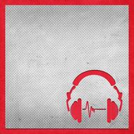 earphones background modern drawing