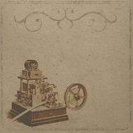 background for scrapbooking, retro telegraph machine drawing