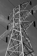 Pylon Electricity Power black and white