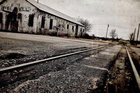 Train Tracks and old Building