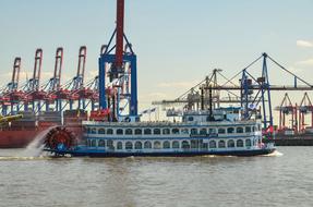 Hamburg Port Elbe ship