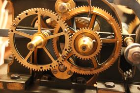 golden mechanism with gears
