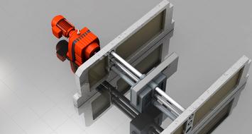 Drive Motor Transmission red steel
