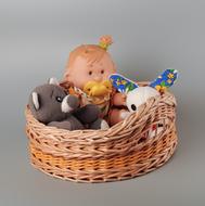 Toys Dolls Crafts basket