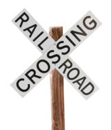 Railroad Cross Sign drawing