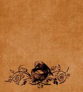 vintage scrapbook bird flowers